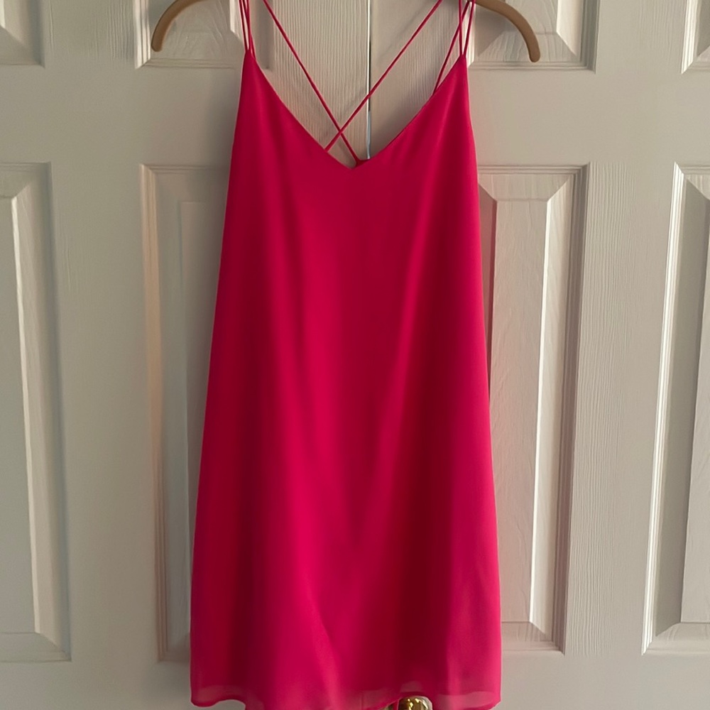 Bright pink stewpot dress